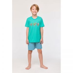 Jongenspyjama, korte mouwen 727 turquoise