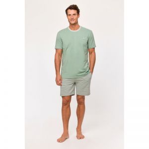 Herenpyjama, korte mouwen 751 groen