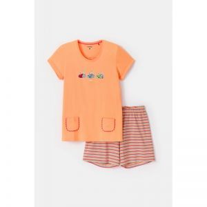 Damespyjama, korte mouwen 519 oranje