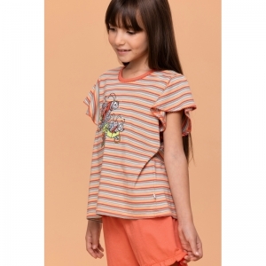 Meisjespyjama, korte mouwen 904 multicolor