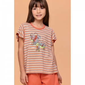 Meisjespyjama, korte mouwen 904 multicolor