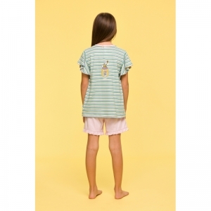 Meisjespyjama, korte mouwen 929 multicolor