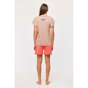 Damespyjama, korte mouwen 904 multicolor