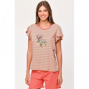 Damespyjama, korte mouwen 904 multicolor