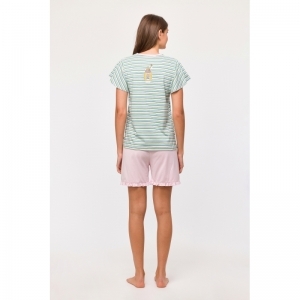 Damespyjama, korte mouwen 929 multicolor