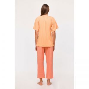 Damespyjama, korte mouwen 519 oranje