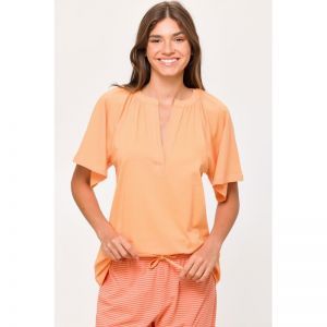 Damespyjama, korte mouwen 519 oranje