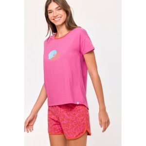 Damespyjama korte mouwen 363 fuchsia