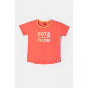 Meisjespyjama korte mouwen 488 koraalrood
