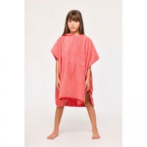 Poncho 488 koraalrood