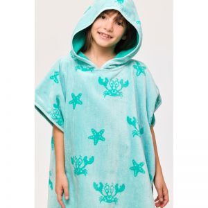 Poncho 966 lichtblauwe