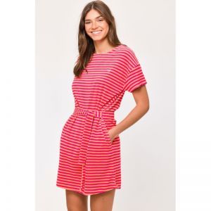Strandkleedje in badstof 945 fuchsia-ora