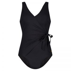 Swimsuit v-neck padded 090 black