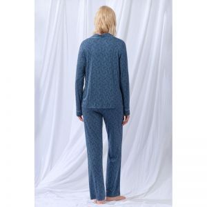 Dames pyjama doorknoop 977 gevlochten