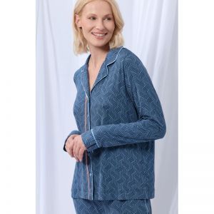Dames pyjama doorknoop 977 gevlochten