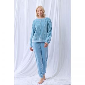 Dames homewear set 860 lichtblauw