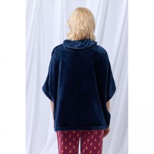 Dames poncho 831 donkerblauw