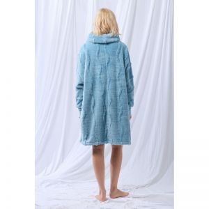 Dames poncho - oversized 860 lichtblauw