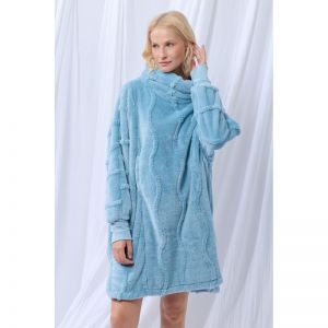 Dames poncho - oversized 860 lichtblauw