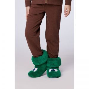 Pantoffels met oogjes 792 donkergroen