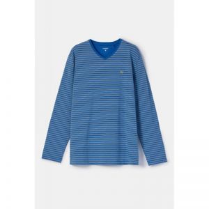 Herenpyjama, lange mouwen 924 blauw-gele