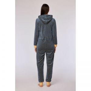 Unisex onesie in velours 916 antraciet-g