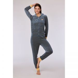 Unisex onesie in velours 916 antraciet-g