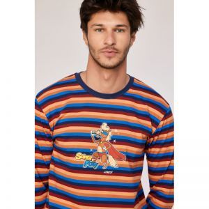 Herenpyjama lange mouwen 913 multicolor
