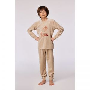 Jongenspyjama in velours 227 beige
