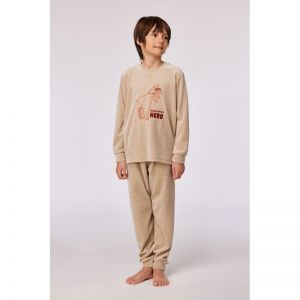 Jongenspyjama in velours 227 beige