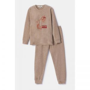 Jongenspyjama in velours 227 beige