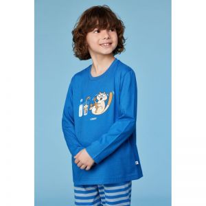 Jongenspyjama lange mouwen 879 donkerblauw