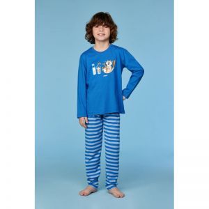 Jongenspyjama lange mouwen 879 donkerblauw