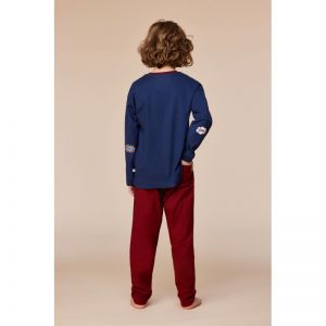 Jongenspyjama lange mouwen 893 donkerblauw