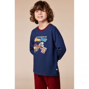 Jongenspyjama lange mouwen 893 donkerblauw