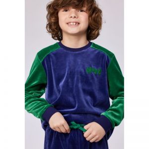 Jongenspyjama in velours 897 donkerblauw