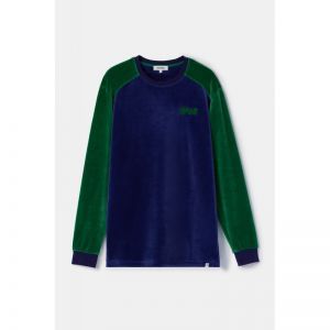 Herenpyjama in velours 897 donkerblauw