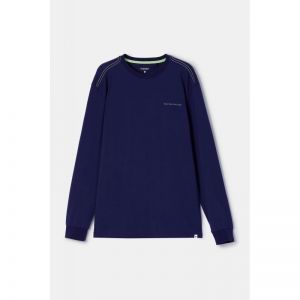Herenpyjama, lange mouwen 897 donkerblauw