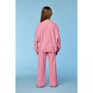 Meisjespyjama in velours 404 roze