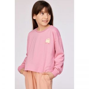Meisjespyjama lange mouwen 404 roze