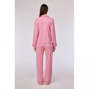 Damespyjama, lange mouwen 404 roze