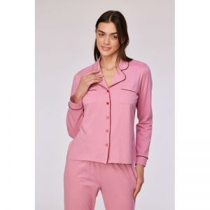 Damespyjama, lange mouwen 404 roze
