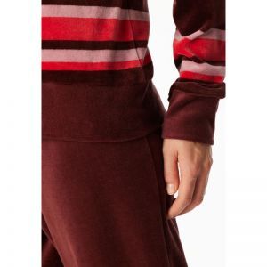 Damespyjama in velours 516 burgund