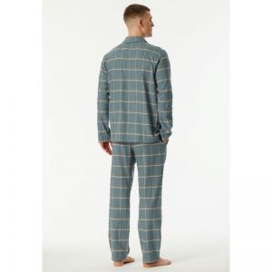 Herenpyjama doorknoop flanel 709 mineraalgro