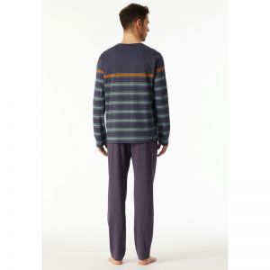 Herenpyjama, lange mouwen 207 graphit