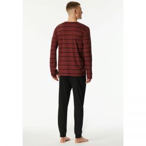 Herenpyjama lange mouwen 516 burgund
