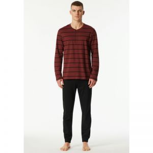 Herenpyjama lange mouwen 516 burgund