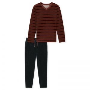 Herenpyjama in badstof 516 burgund