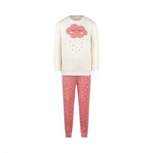 Girls Velours set Off white