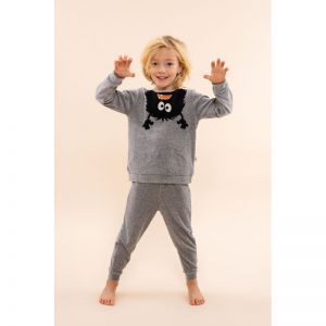 Boys velours set Grey